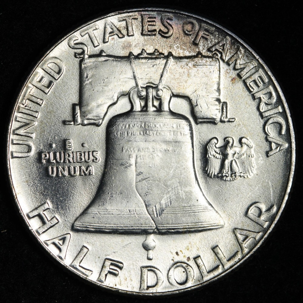 1952 Franklin Silver Half Dollar BU *UNCIRCULATED* MS TONED E234 WTCB