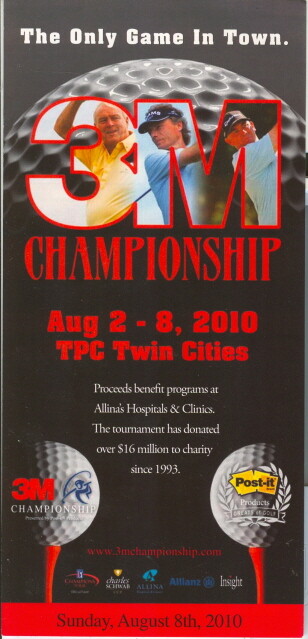 2009, 2010 & 2011 3M Championship Programs plus a Pairings Guide