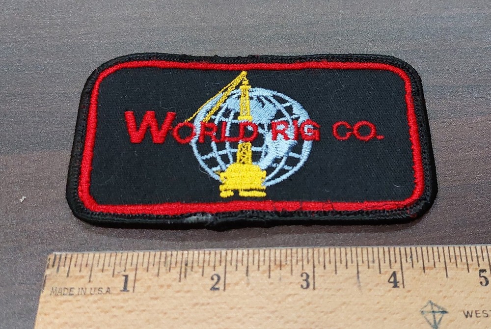 WORLD RIG COMPANY Patch Vintage Advertising