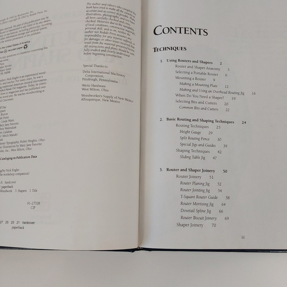 Routing and Shaping Techniques for Better Woodworking Nick Engler Hardcover Book
