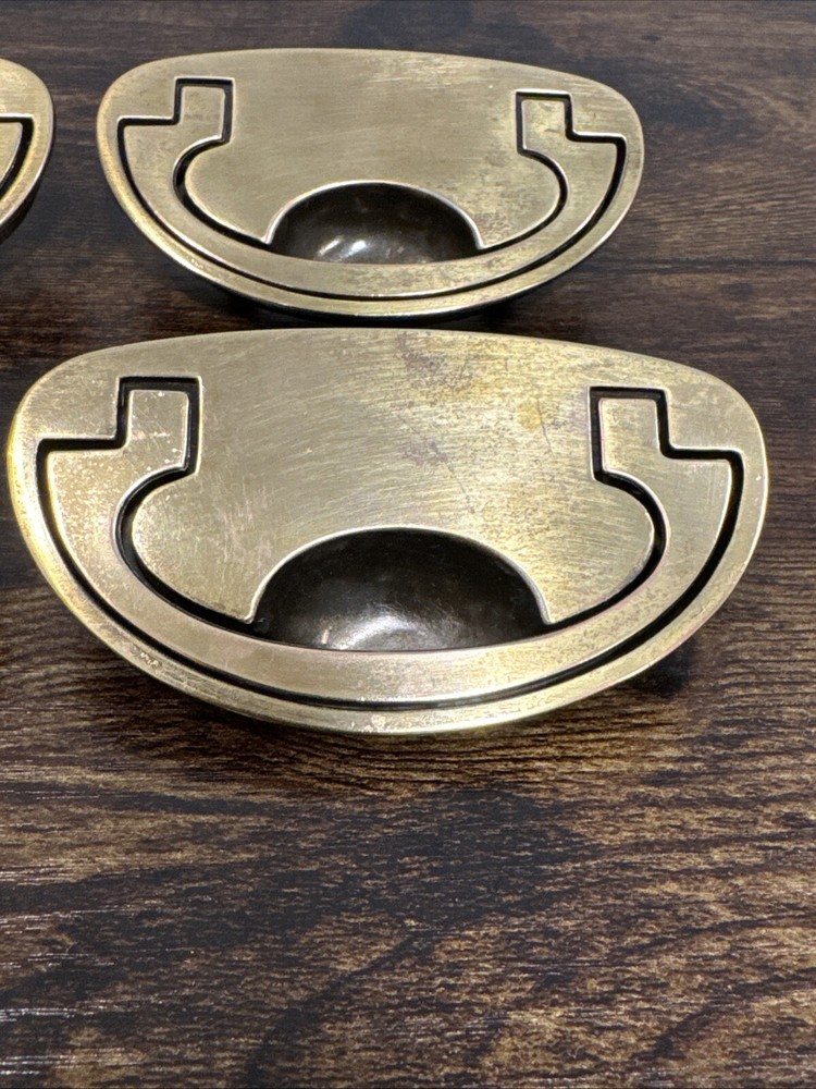 Drexel Passage Drawer Pulls 4 Handles Campaign Brass KBC N-16827 Replacement