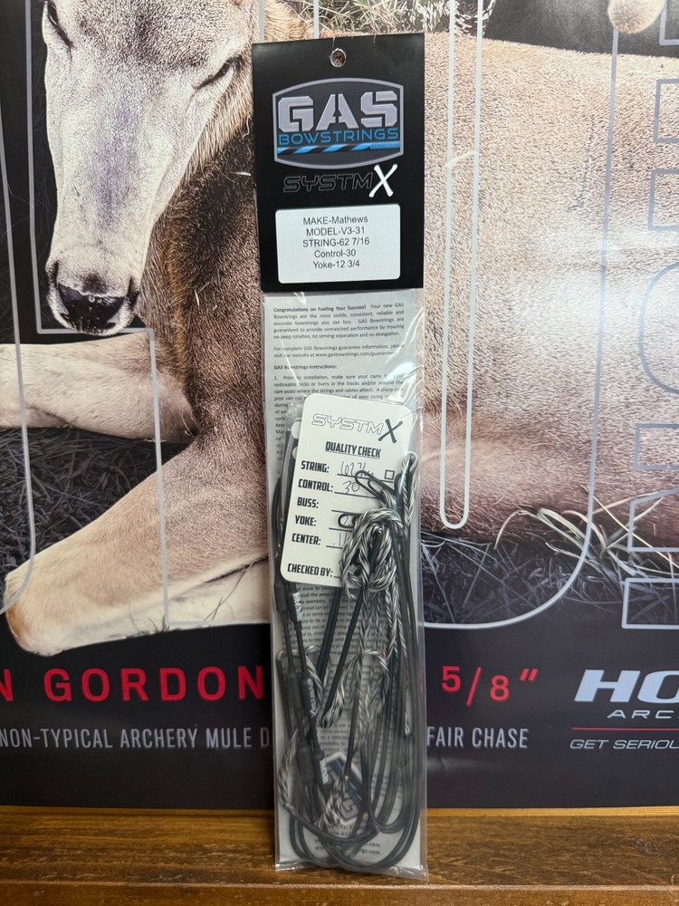 Gas Bowstrings Systm x Mathews V331 V3 31 Bow string Set System SPEED