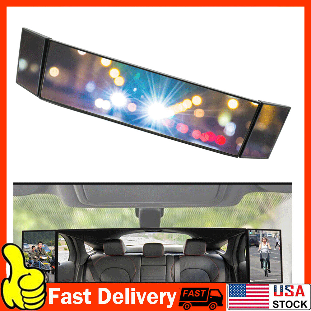 390mm Extendable Car View Rearview Mirror Interior Rear Wide Angle Windshield