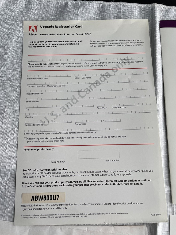 Adobe Illustrator 8.0 Upgrade CD plus User Guide