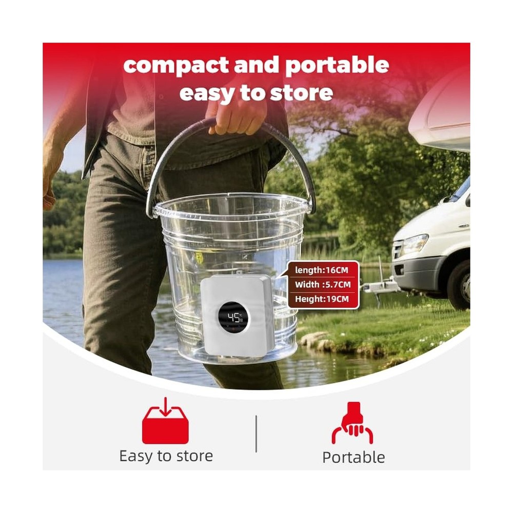 Tankless Electric Water Heater 110V 1800W Outdoor RV Camper LED Digital Display