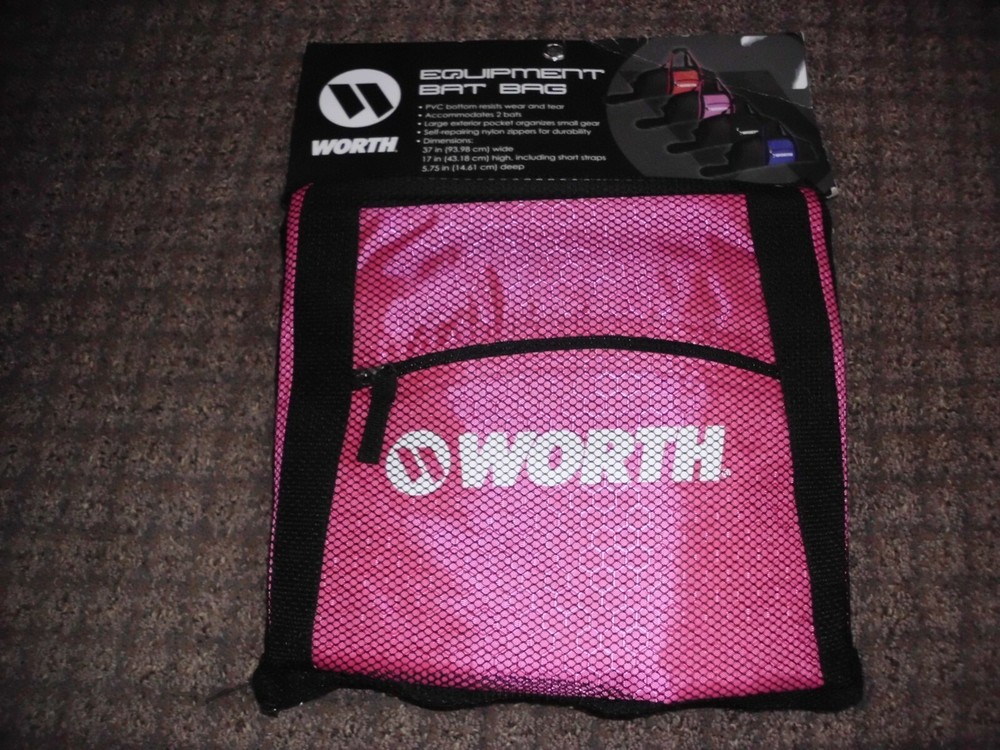 WORTH Equipment Bat Bag, Pink, NEW