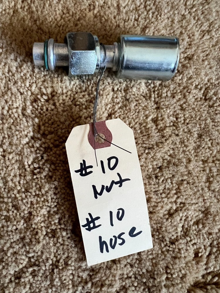 AC Fitting Female Oring Straight #10 Nut #10 Hose