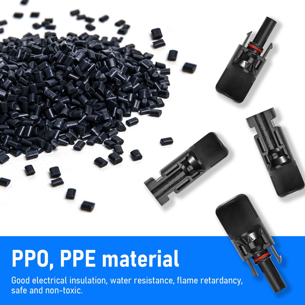 NEW 10Pcs Solar Cable Connectors 4mm-6mm 30A Waterproof Solar Panel Wire Joiners