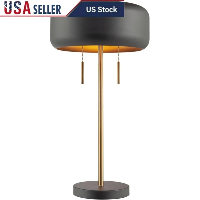 Industrial Table Lamp Dual Pull Chains E26 Base Smart Lighting Solution New