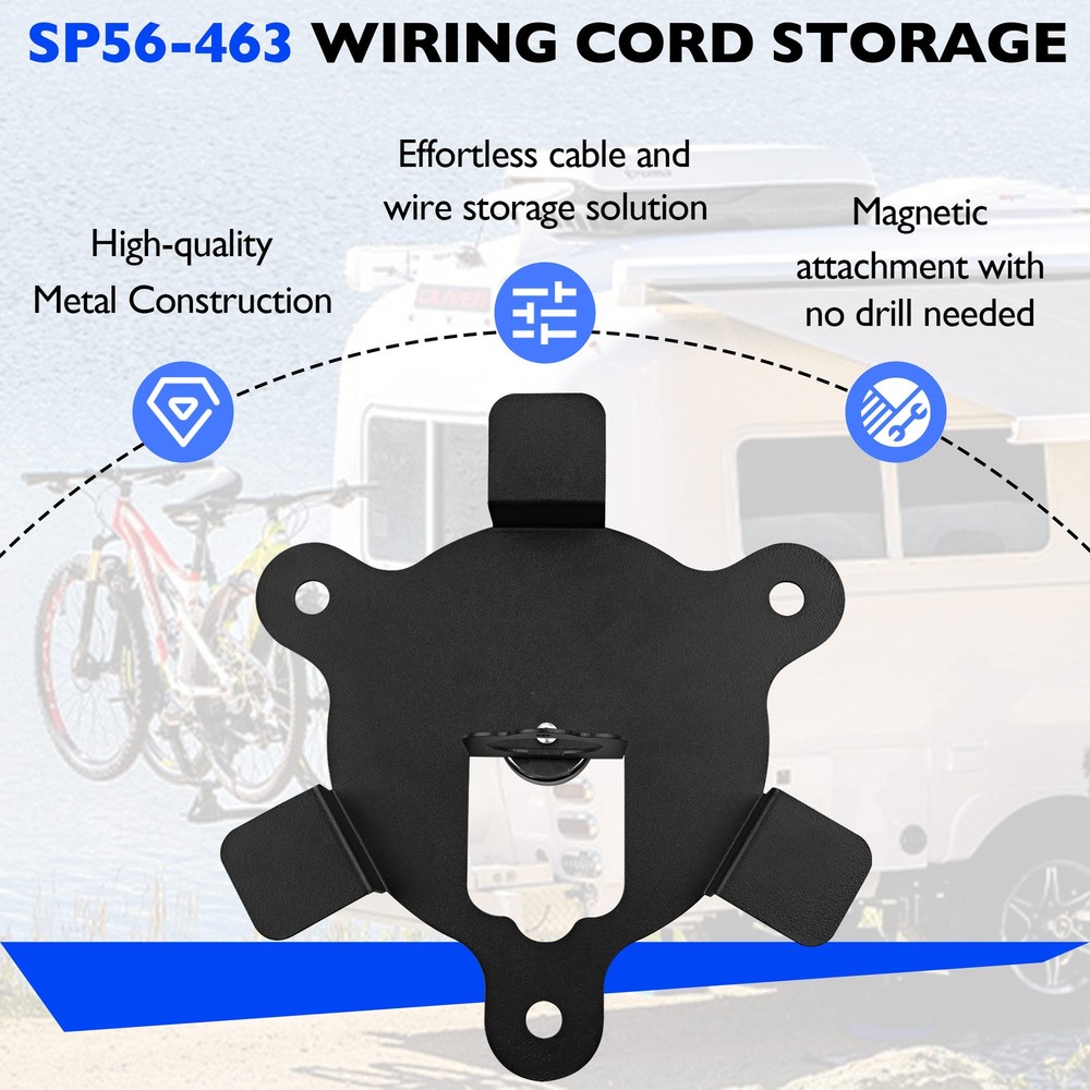 SP56-463 Trailer Wiring Cord Keeper Magnetic Pin Box Cord Holder For Trailers RV