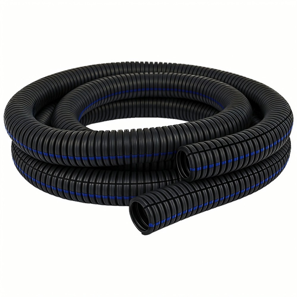 Electriduct Flame Retardant Polypropylene Split Wire Loom w/ Blue Stripe