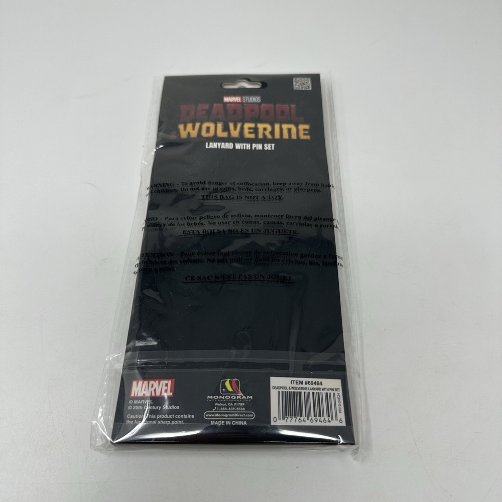 Monogram Deadpool & Wolverine Lanyard Pin Set SDCC 2024 LE 700 Marvel SEALED