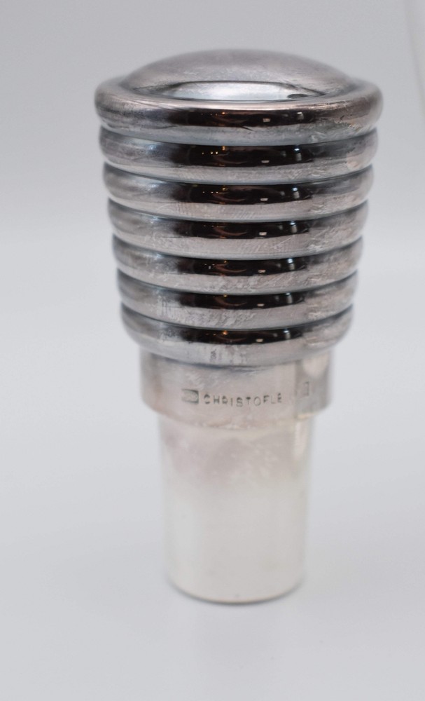 Christofle Brandy Bottle with Silver Plate Top / Stopper