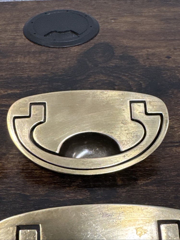 Drexel Passage Drawer Pulls 4 Handles Campaign Brass KBC N-16827 Replacement