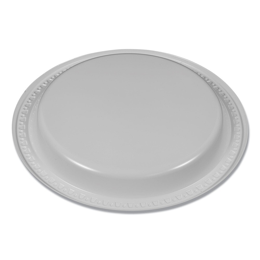 Tablemate 7644WH 7" Diameter Plastic Dinnerware Plates - White (125/PK) New