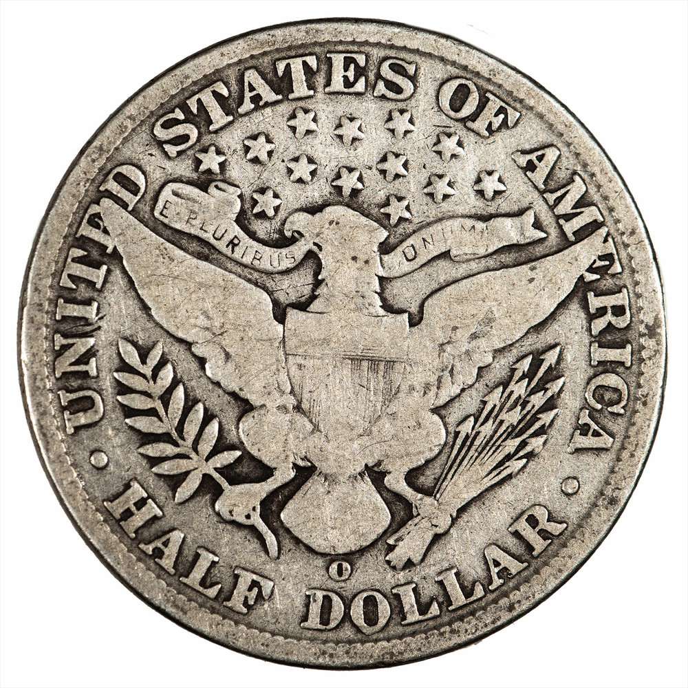 1907O Barber Half Dollar 50C Raw