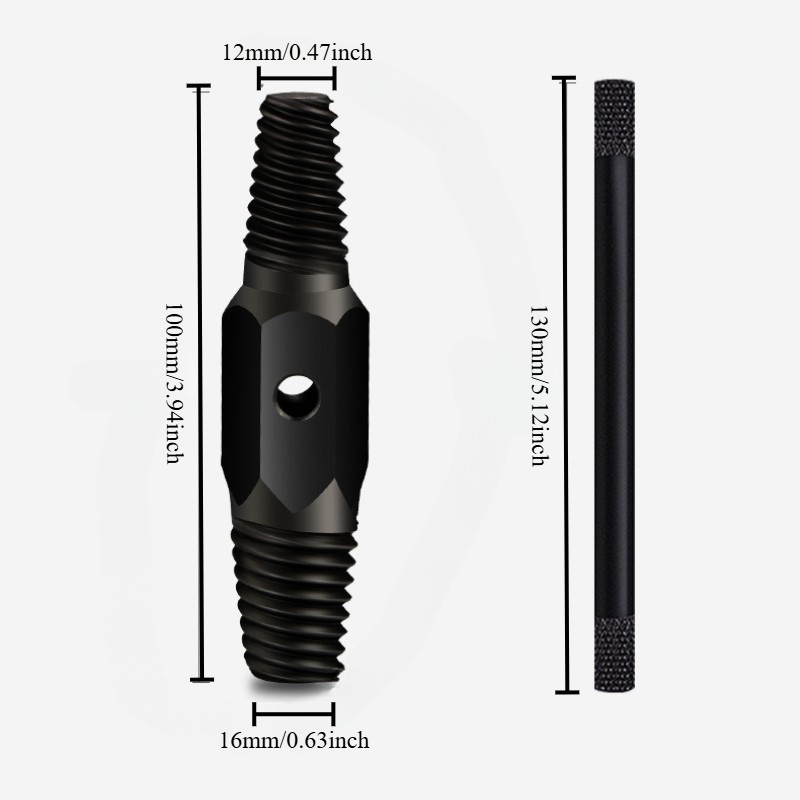 Heavy Duty Easy Out Extractor Tool Damaged Screw and Broken Bolt Water Pipe