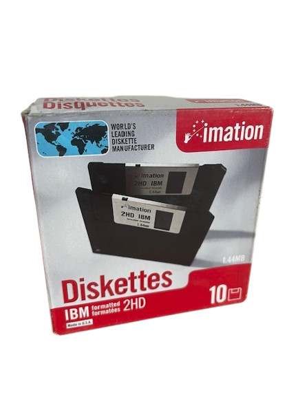 Genuine Imation IBM Formatted 2HD 1.44 Diskettes (10 Pack)