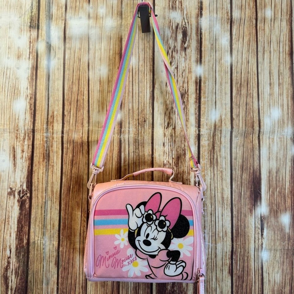 Disney Minnie Mouse Lunch Box Pink Adjustable Strap