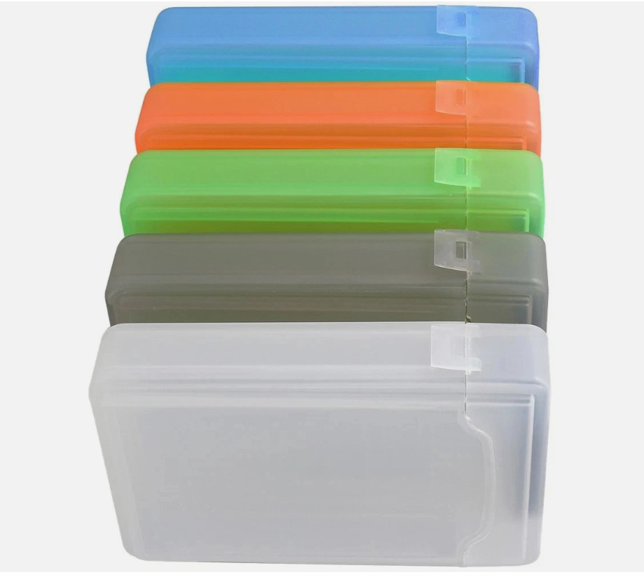 5 Pcs 3.5 Inches Hard Disk Drive Protection Storage Box Case