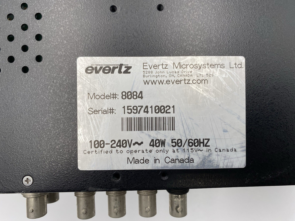 Evertz Model 8084 Digital Closed Caption Encoder