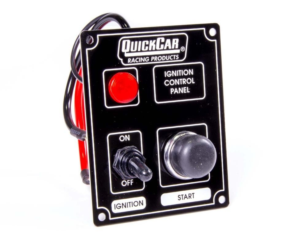 QuickCar Ignition Control Panel Black  1 Toggle/ 1 Push Button/ 1 Light