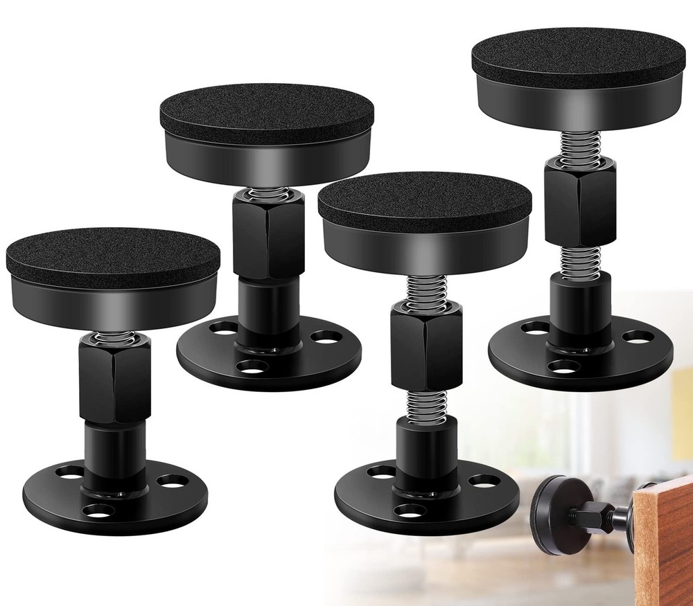 4 Pack Headboard Stoppers,Adjustable Threaded Bed Frame Anti-Shake Tool,Bed S...