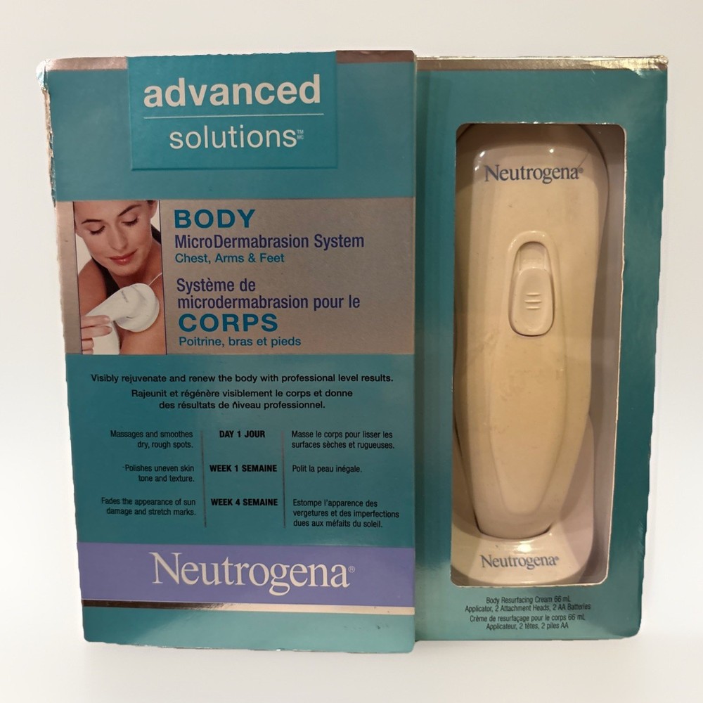 NIB Neutrogena Advanced Solutions Body Micro Dermabrasion System Discontinued