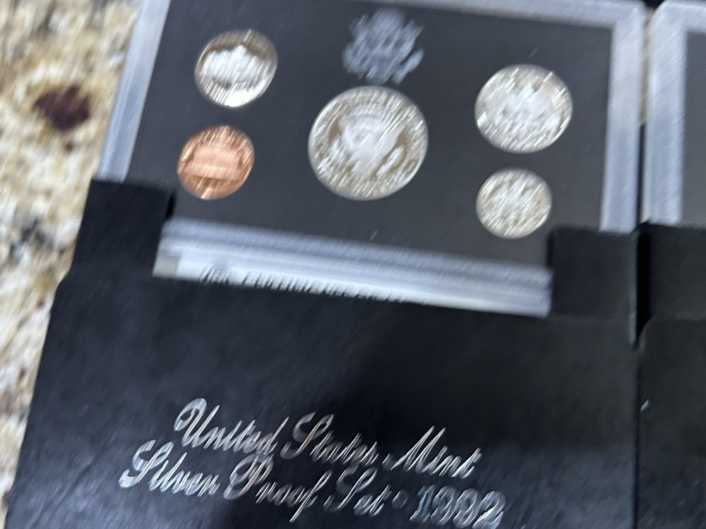 1992-1998 SILVER PROOF SET-COMPLETE RUN-90 % SILVER..7 Silver Sets..