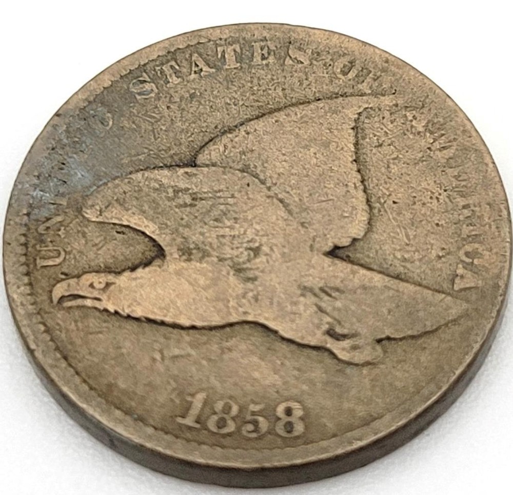 1858 US FLYING EAGLE PENNY G DETAILS