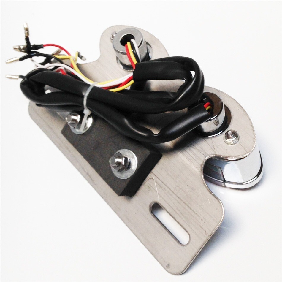 Motorcycle Rear Brake Stop Light License Plate Bracket LED Custom Tail Light