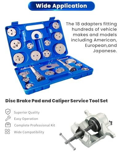 24PCS Brake Caliper Compression Tool, Heavy Duty Caliper Compressor Kit, blue