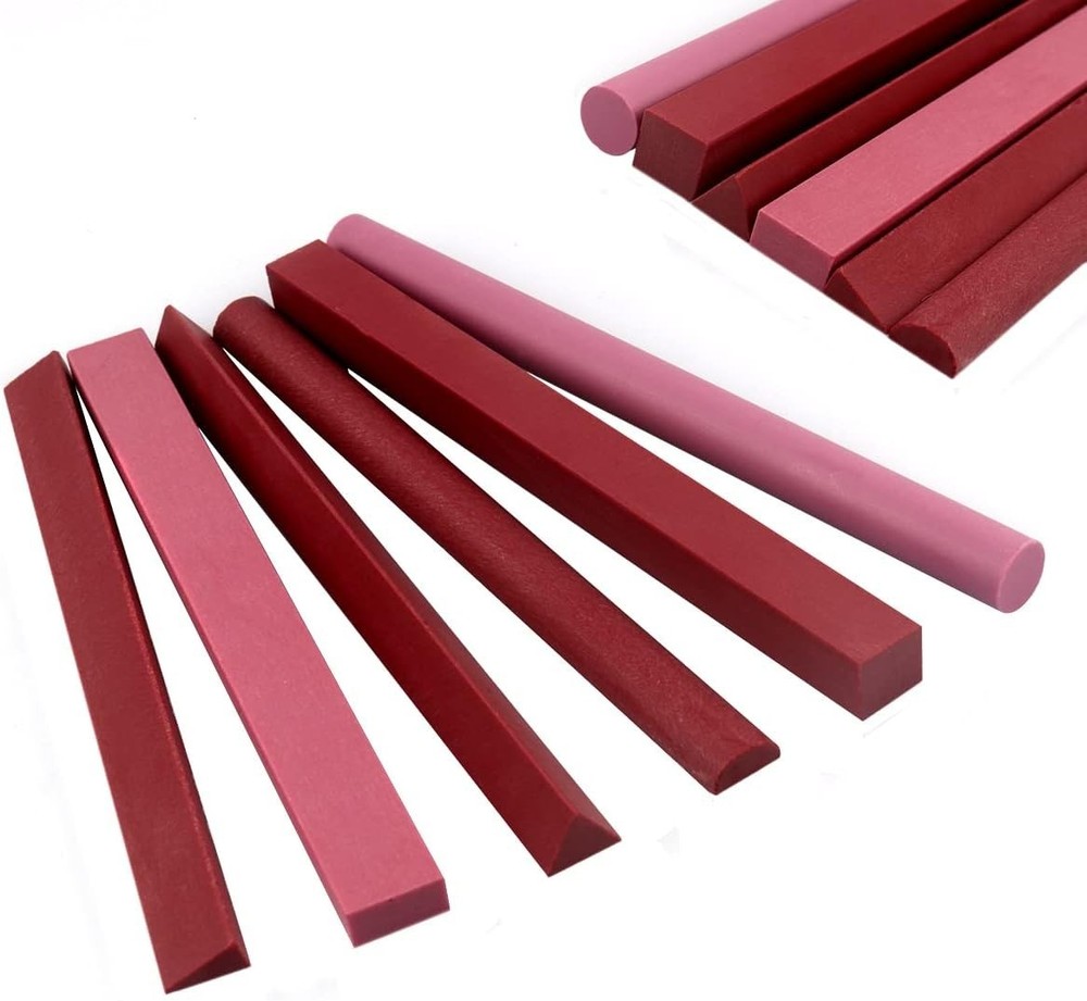 Sharpening Stone Set, 6pcs 3000# Ruby Whetstone Kit Small Fine Polishing Shar...