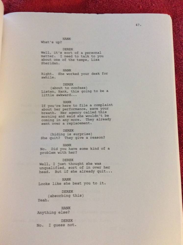 ORIGINAL SCRIPT OBSESSED IDRIS ELBA BEYONCE KNOWLES JERRY O'CONNELL ALI LARTER