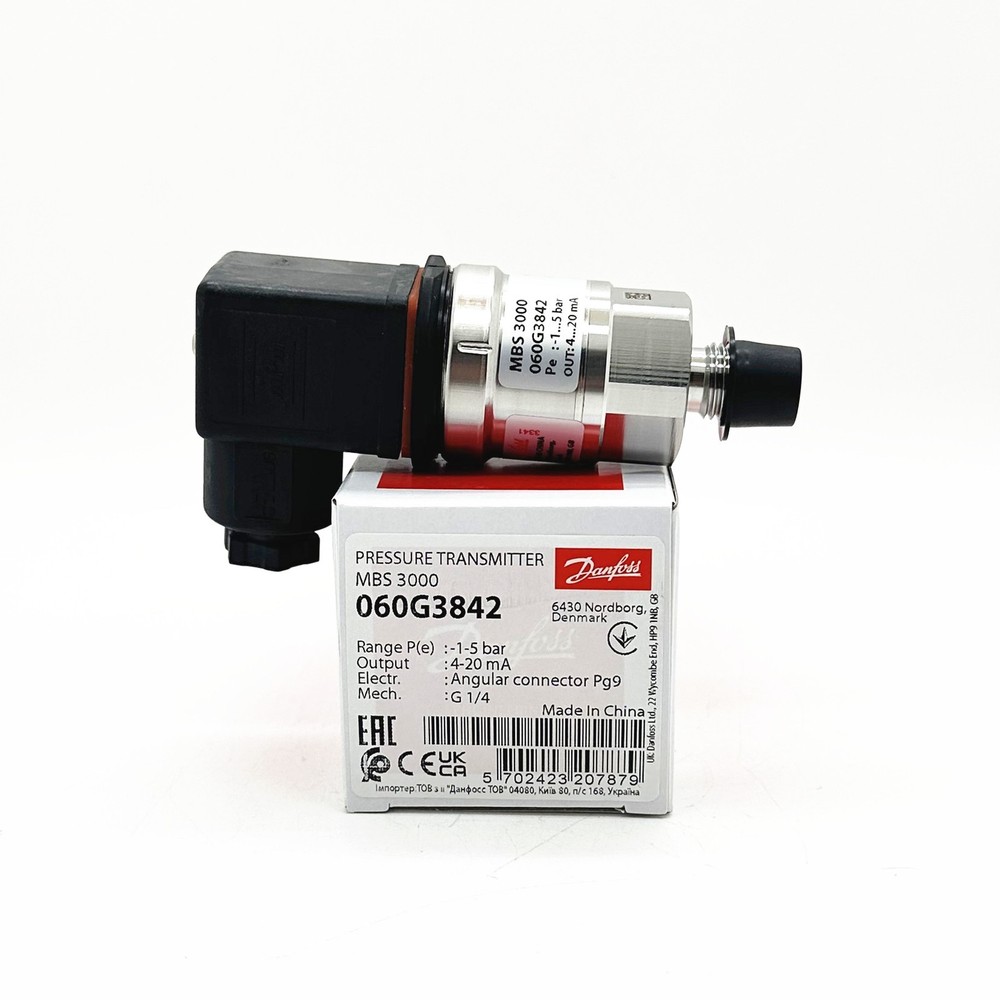 1pcs Danfoss Pressure Transmitter Sensor MBS3000 -1~5Bar 060G3842