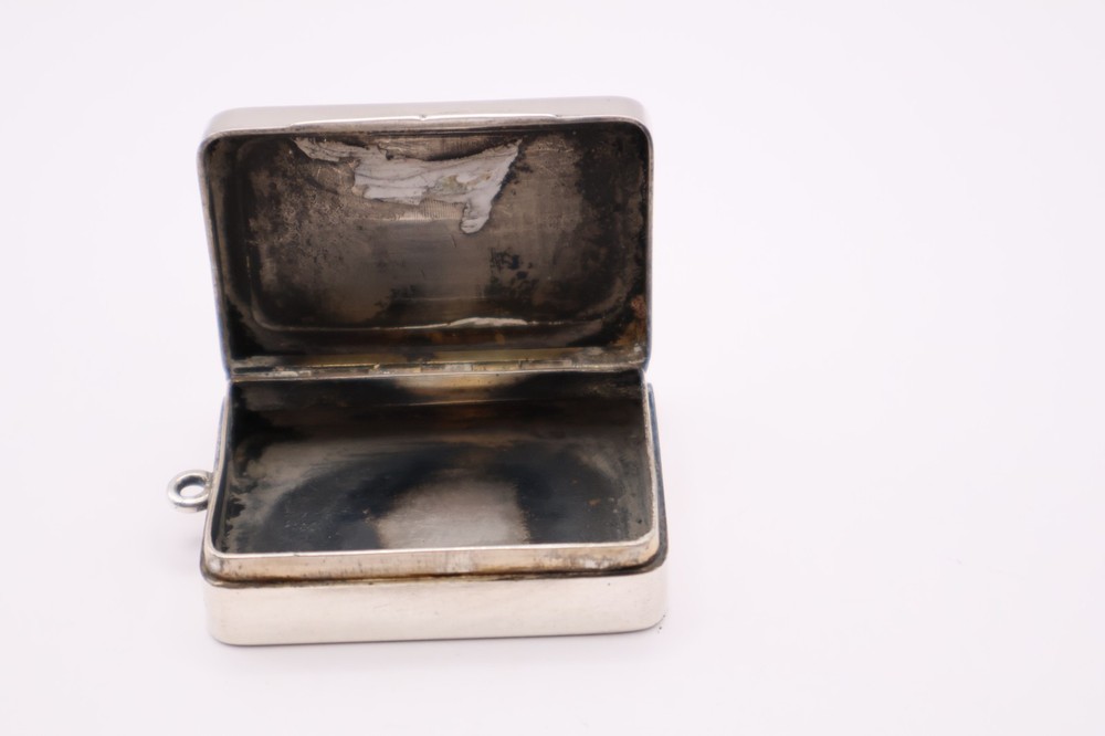 Antique Silver Vesta Case Box