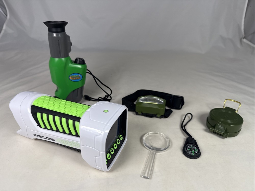 EYECLOPS Digital Microscope & Camera Plus Compass and Binoculars Lot of 6