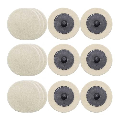Wool Quick Change Disc 2 inch for Die Grinder, 2inch Without Shank 15PCS