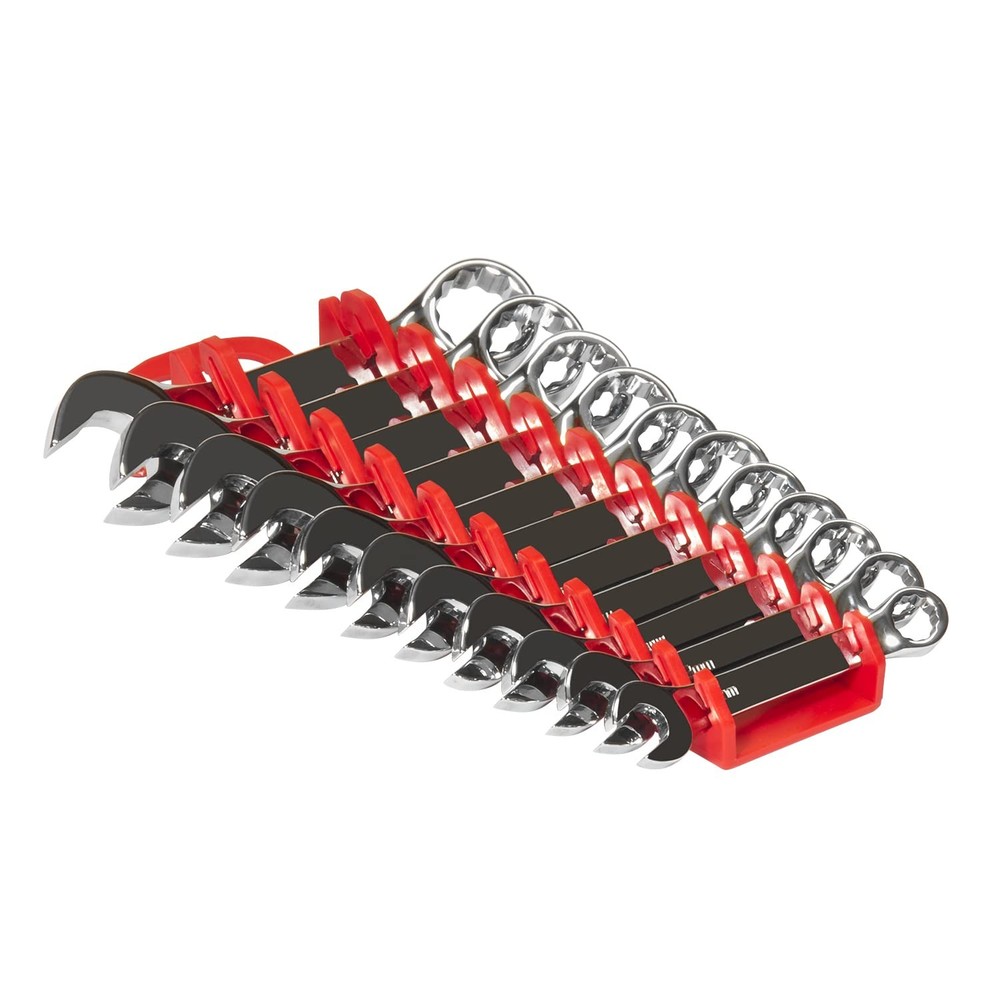 Gripper Stubby Wrench Organizer, 11 Tool, Black