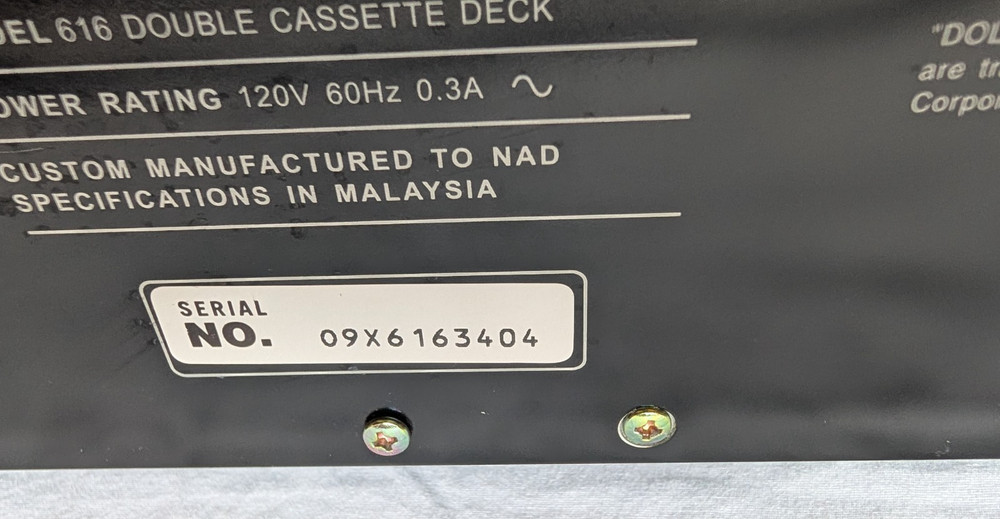 NAD Double Cassette Deck 616 Partially Works
