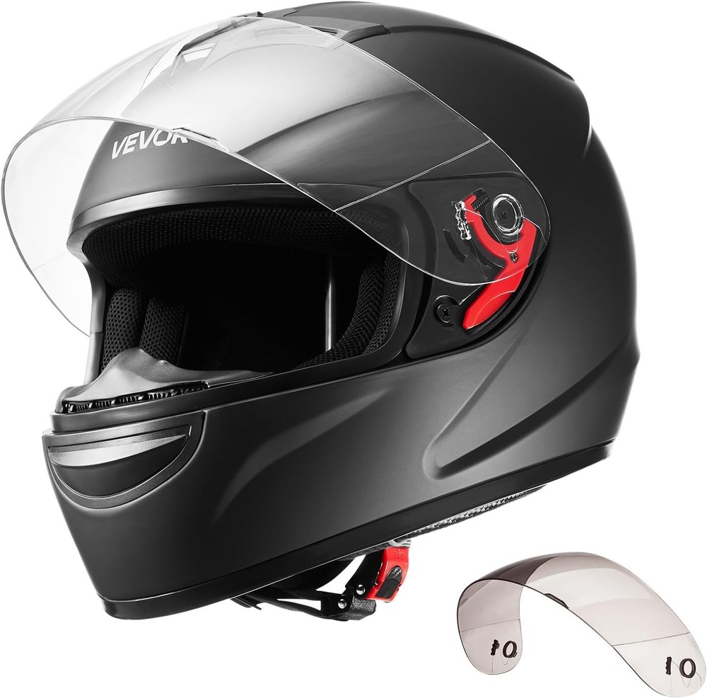 VEVOR DOT Approved Full Face Motorcycle Helmet Dual Visor 1 Pack