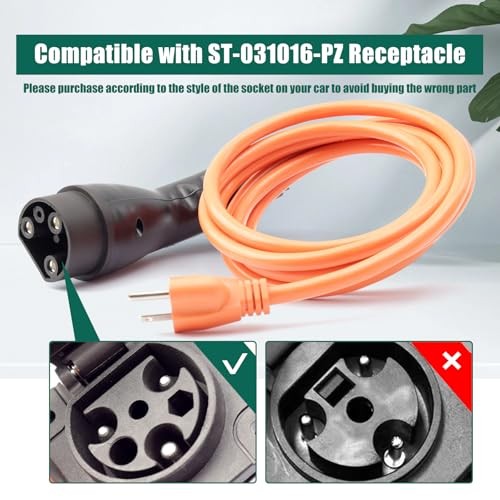 ST-031016-PT Charging Power Cord Replacement for Evolution ICON EV Golf