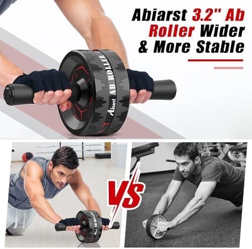 Ab Roller Wheel, Abs Workout Equipment for Abdominal & Core Strength Training, H