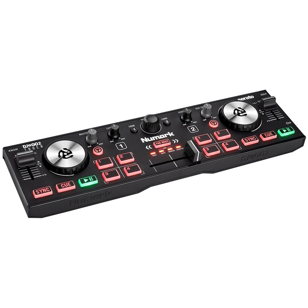Numark DJ2GO2 Touch Serato DJ Lite Portable Pocket DJ Controller w Case