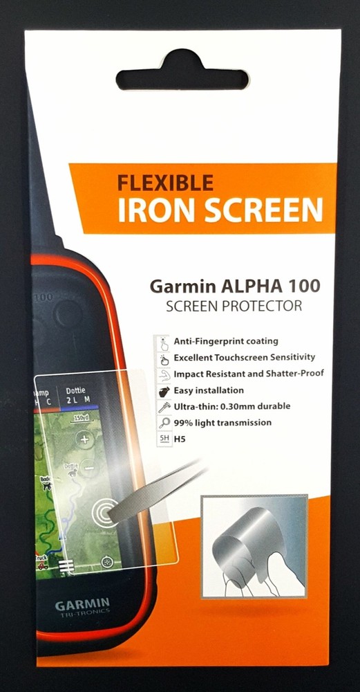 Grain Valley Garmin Alpha 100 Handheld Flexible Iron Screen Protector