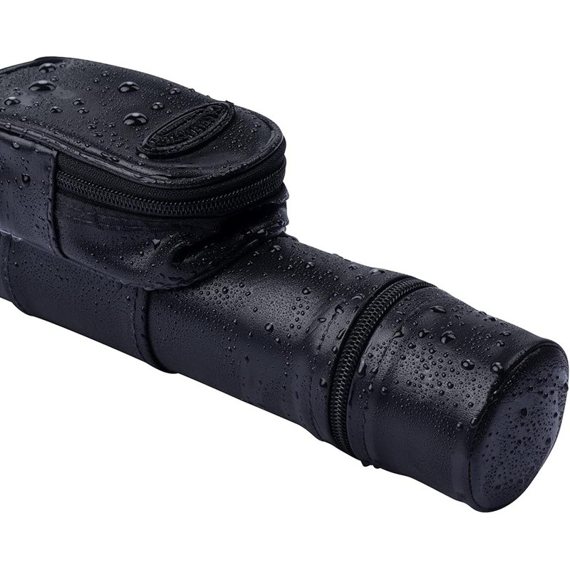 Durable Leatherette Pool Cue Case W/ Impact Resistant Shell & Accessory Pocket