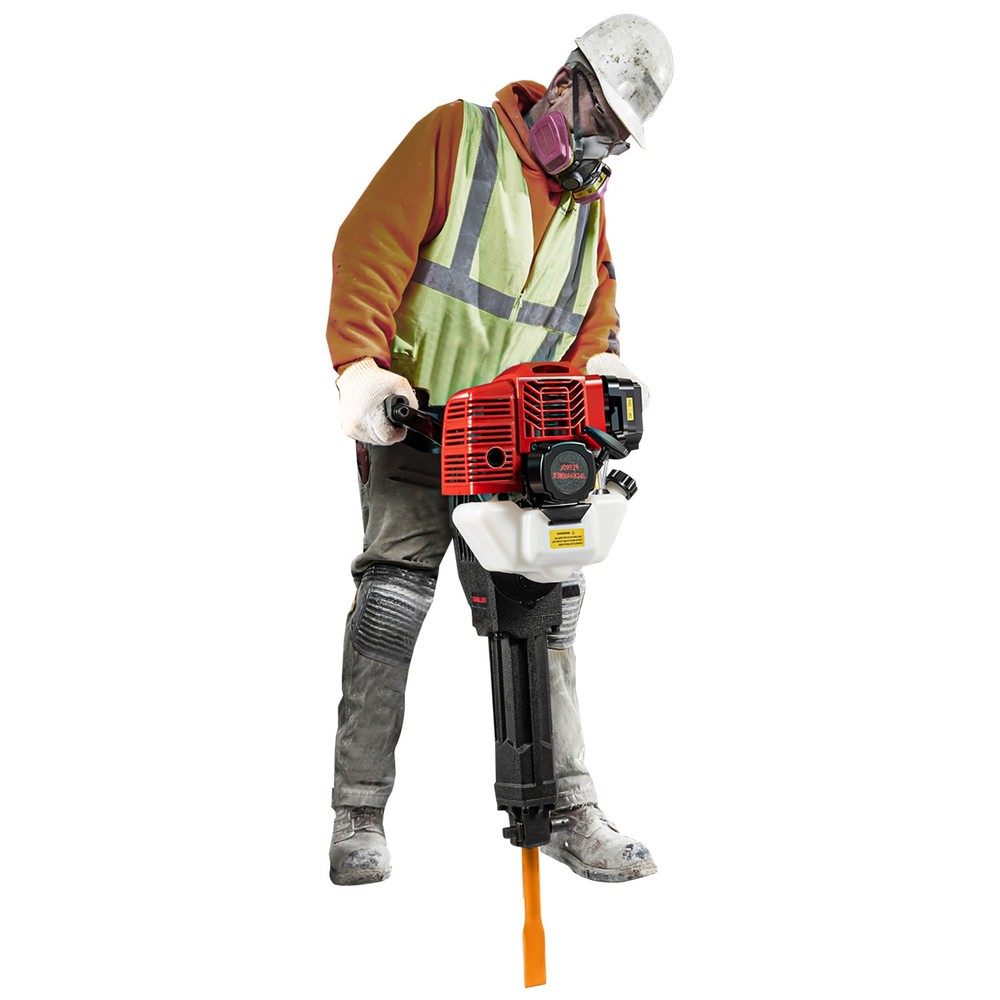 52CC Gas Powered Demolition Jack Hammer Concrete Breaker Drill 2-Stroke +Chisel