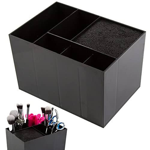 Professional Scissors Box Holder Case Desktop Combs Clips Storage Box for Barber