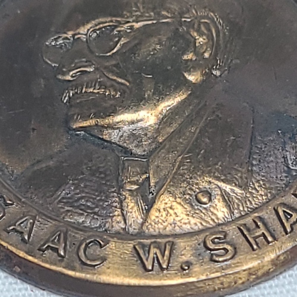 Commander In Chief Isaac W Sharp Commemorative Medallion Needs Repair