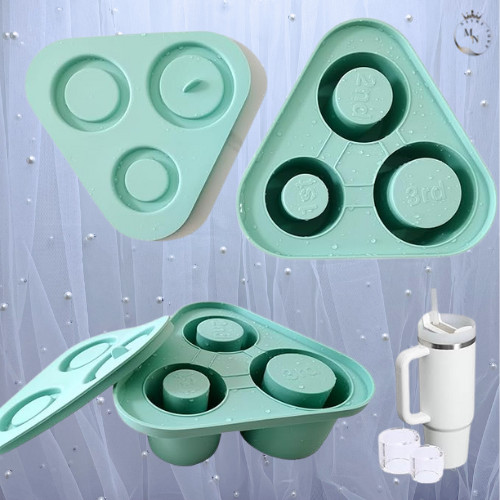 Reusable Silicone Ice Cube Mold with Lid Easy Release Freezer Maker Tray